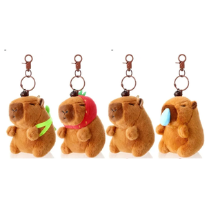 Simgoing 4 Pcs Capybara Keychain Realistic Cute Capybara shaped Animals Pendant for Backpack Handbag Birthday Gift