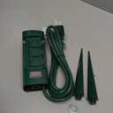 BESTTEN Outdoor Power Strip with Covers and Overload Protection Switch, Double Sided 6-Outlet Yard Power Stake with 9-Foot Long Extension Cord, ETL Certified, Green