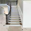 PURE ERA Bullnose Carpet Stair Treads Set Tape Free Non-Slip Indoor Stair Protectors Pet Friendly Rugs 9.5" x 30"(14 Pieces,Cream Gray Rectangular)