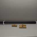 Double Curtain Rod 72 to 144 Inch, HOTOZON 1 Inch Telescoping Double Curtain Rods for Windows, Heavy Duty Double Drapery Rod with Simple Cap Finials, Black