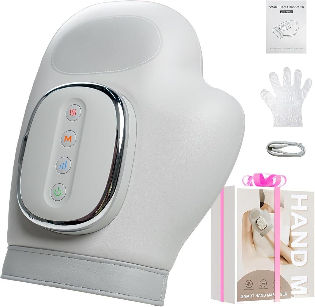 2026 NEW Smart Hand Massager with Heat and Compression 3 Modes, 5 Intensities, Wireless Air Pressure for Arthritis & Hand Pain Relief Portable for Home, Office, Travel Ideal Wellness Gift