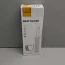 SupMaKin Fresh Meat Slicer, Thickness Adjustable 2 or 4 mm, 17 IN 1 Stainless Steel Manual Meat Cutter, Cleaver Kitchen Knife, Jerky Slicer Suit for Chicken Breast Beef Pork (Black)