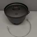 Lodge 5 Quart Pre-Seasoned Cast Iron Camp Dutch Oven with Lid - Dual Handles - Use in the Oven, on the Stove, on the Grill or over the Campfire - Black