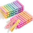 Mr. Pen- Large Wooden Clothes Pins, 2.9 Inch, 50 Pack, Natural Wood Clips for Crafts, Classroom Projects, Hanging Photos, Chip Bags, Decoration, Rust Resistant Spring (Pastel Colors)