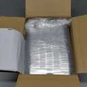 Ruckae 100 Pack Mini Loaf Pans with Lids and Spoons Stickers Disposable Aluminum Tin Foil Pans Rectangle Mini Loaf Cake Pan for Baking,Party,Picnics,Gifts(Red)