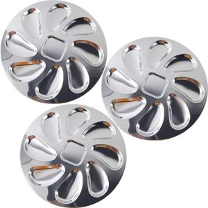 3PCS Stainless Steel Oyster Plate Oyster Grill Pan Serving Trays for Scallop,Sauce and Lemons, Oyster Shell Shaped Pan