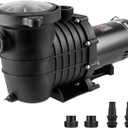 VEVOR Above Ground Pool Pump, 1.5 HP, 100 GPM Single Speed Swimming Pool Pump, 110V/240V 3450 RPM 50.9 ft Max Head Pool Pump with Filter Basket, for Above Ground Pools Hot Tubs Spas