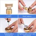 4 Pcs Boat Drain Plugs 1/2" NPT Solid Brass Drain Plugs Commonly Used in Boat Hulls Solid Brass Hull Spare Garboard Plug