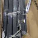 94.5 in W x 31.5 in D x 48 in H Galvanized Steel Trash Can Storage, Outdoor Storage Cabinet Suitable for Yard Lawn Black