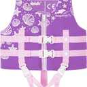 Gogokids Toddler Swim Vest, Kids Floaties  Boys & Girls Buoyancy Jacket for Pool & Beach, Fits 2-8 Years / 22-60 lbs (Purple)