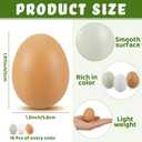 Syhood 48 Pcs Wooden Fake Eggs Wood Chicken Eggs for Crafts Unpainted Egg with Blank Egg Cartons for Crafts Get Hens to Lay Nesting Home Easter Decor Gifts Kitchen DIY Craft Play (Elegant Color)