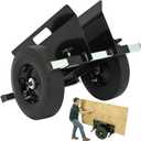 Heavy Duty Panel Dolly Black 1100LBS Capacity Door Cart with 10" Solid Wheels, Adjustable Drywall Mover Panel Drywall Cart Material Handling All Terrain Slab Dolly