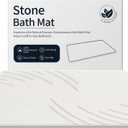 Stone Bath Mat Diatomaceous Earth Shower Mat Super Absorbent Non-Slip Diatomite Stone Bath Mats for Bathroom Floor Quick-Drying Natural Easy to Clean24 * 16'' (White-feather)
