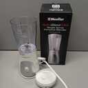 Mueller Smoothie Blender for Smoothies - Personal Blender for Shakes, Frozen Drinks, Baby Food & More, 15oz Travel Cup and Lid, Durable Stainless Steel Blades for Powerful Blending Performance, White