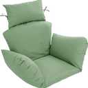 Egg Chair Cushion – Outdoor Hanging Chair Cushion, Replacement Cushions for Patio Swing, Waterproof, Fade- Resistant, Removable & Machine Washable Cover, Sage Green
