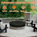 Fire Pit Cover Round, 52-57 Inch, Waterproof, Dustproof, Windproof, UV-Resistant