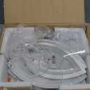 Flower Modern Ceiling Fans with Lights, Low Profile Ceiling Fan with Remote for Bedroom, Flush Mount Ceiling Fan with LED Dimmable Light,3-Colors, 6-Speeds, Timing CeilingFan Lights-White