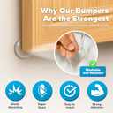 Strongest Wall Door Handle Stopper Set. 12 Pieces of Clear Rubber Door Knob, Round Wall Shield Cushion. Quiet Wall Protector for Door Handle. Guard Door Bumper Wall Protector Silencer - Self Adhesive