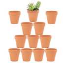 Yishang 2.5 inch Black Terracotta Pots with Drainage Holes,Small Mini Clay Ceramic Pottery Planter,Cactus Flower Terra Cotta Pots,Succulents Nursery Pots for Indoor/Outdoor Plants,Crafts-12 Pack