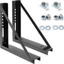 Underbody Truck Tool Box Mounting Brackets Kit, Welded Formed Steel Mounting Brackets with Screws Spacers and Bolts for 18 x 18 Inch Underbody Truck Tool Box, Set of 2