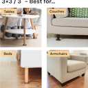 CasterMaster Non Slip Furniture Pads for Hardwood Floors - Circular (Brown, 3'' x 3'' - 4 Pack) - Round Furniture Cups & Chair Leg Floor Protectors for Scratch-Free Floors - Non Slip Caster Cups