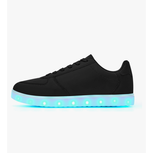 Unisex LED Shoes - Fashion Light Up Sneakers, Breathable USB Charging Glowing Luminous LED Shoes for Men Women 37, Black 