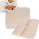 SINLAND Microfiber Dish Drying Mat Super Absorbent Dish Drying Pad for Kitchen Counter, Mat for Countertops or Sinks (16Inch X 18Inch, creamx2)