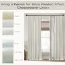 Mrs.Naturall 94 Inch Linen Blackout Curtains, Pinch Pleated Textured Drapes for Bedroom Living Room, 2 Panel Set, 42" W x 94" L