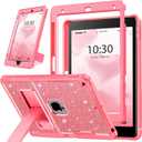 INFILAND Glitter Case for iPad 9th Generation (2021) / 8th Generation (2020) / 7th Generation (2019) 10.2 Inch, Heavy Duty Shockproof Protective Cute Cover with Kickstand for Kids, Girls (Pink)