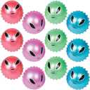 Assorted Colors Inflatable Alien Spike Vinyl Balls (5") 12 Count, Fun & Colorful Toys - Great Party Favors for Birthdays, Themed Parties & More
