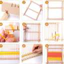 Lemonfilter Weaving Loom for Kids, 9" x 11" DIY Hand-Knitting Wooden Tapestry Weaving Loom Kit, Large Weave Frame for Adult and Beginners Handcraft Gift for Birthday Christmas