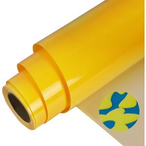 3D Puff HTV Vinyl Roll, Yellow, 12x8 Feet, for Shirts, Waterproof, Matte Finish