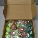 ASTARON 32 Pcs Ball Cake Topper Decorations Mini Balloons Cake Topper Sticks Foam Balls Cake Picks Cake Topper Balls Cake Decorations for Wedding Party Birthday Cake Decorating (Green Brown Gold)