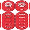 Sedmoon Reusable Plastic Paper Plate Holders 24 Pack 10" Heavy Duty Plastic Paper Plate Holder (Red)
