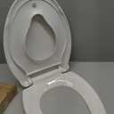 Toilet Seat, Elongated Toilet Seat with Toddler Seat Built in, Potty Training Toilet Seat Elongated Fits Both Adult and Child, with Slow Close and Magnets- Elongated (White)