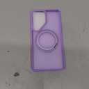 Zalinbo for Samsung Galaxy S25 Ultra Case with 360°Rotatable Magnetic Ring Stand Compatible with Mag-Safe Military Protection Shockproof Matte Translucent Phone Cases for S25 Ultra 6.9" Purple