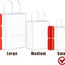 qiqee 50-Packs Brown Paper Gift Bags with Handles Bulk 8.3"x3"x 6" Small Size Paper Bags Multiple Uses(Small Size)