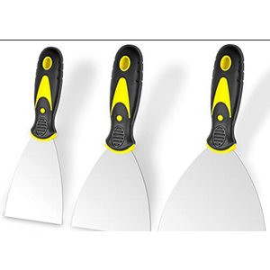 Putty Knife, 3Pcs Spackle Knife Set ( 3, 4, 5 in), Stainless Steel Paint Scraper, Taping Knife Tool for Repairing Drywall, Removing Wallpaper, Applying Putty, Plaster, Cement, Adhesive