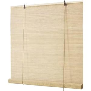 Bamboo Roller Blinds Shades,Outdoor Bamboo Roll Up,Vertical Lifting,Natural,Breathable,Waterproof Roller Shades for Privacy Protection,Sun Shade,Blackout,Ventilation,Easy Installation,72x72inWxH (72"W x 72"H, Bamboo Log Color)