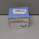 Chair Leg Floor Protectors for Hardwood Floors Felt Furniture Pads Silicone Caps Anti-Scratch Reduce Noise Round 16 Pack Black Round Small Fit 1/2" to 3/4" (14-19mm)