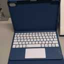 Harvopu Compatible with iPad Air 11 Inch & Air 5th/ Air 4th Generation Case with Keyboard - Multi-Touch Trackpad, 7-Color Backlit, Detachable Folio Keyboard Cover for Air 11-inch M4/M3/M2 (Navy Blue)