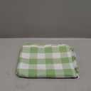 DII Heavyweight Fringed Check Tabletop Collection, Table Runner, 14"x72", Bright Green