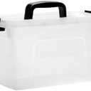 6 Quart Clear Storage Latch Box/Bins, 6-Pack Plastic Container with Latches and Lid