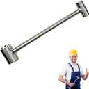 Door Hinge Gap Adjusting Wrench Tool, Upgraded Rolled Steel Door Hinges Adjustment Tool, 14-19mm Gap Adjusting Wrench, Rust-Proof Door Jamb Hinge Jig for Residential, Fire Doors, Light Sliver