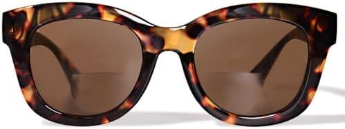 ZESAKER Oversized Bifocal Reading Sunglasses for Women Men UV400 Protection Outdoor Reader Sunglasses Stylish Sun Glasses (Brown Tortoise, 2.0)