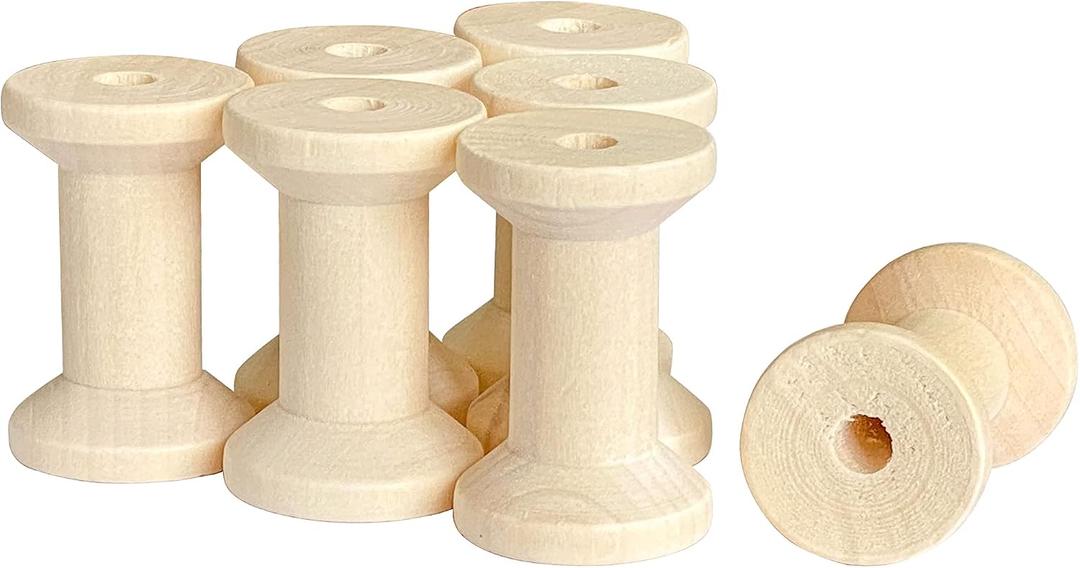 40-Pack Unfinished Wood Spools Large Wooden Spools for Crafts (2x1-3/8 in)