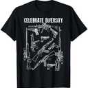 Celebrate Diversity | Cute Black Firearm Owners Funny Gift T-Shirt,Size 5XL