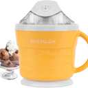 Nostalgia Electric Ice Cream Maker - Old Fashioned Soft Serve Ice Cream Machine Makes Frozen Yogurt or Gelato in Minutes - Fun Kitchen Appliance - Modern Style - Tan - 1.5 Quart