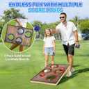 Corn Hole Toss Game for Adults 24x16 Inch Set - Portable Cornhole Board Set with Scoring Target Area, Bean Bags & Carrying Case | Family Kids Outdoor Backyard Beach Lawn Games