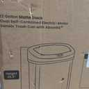 iTouchless 13 Gallon Oval Automatic Garbage Can with Odor Filter, 50L Touchless Kitchen Wastebasket, Smart Hands-Free Motion Sensor Lid, Fingerprint-Proof, Soft-Close, Modern Matte Black Finish